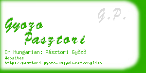 gyozo pasztori business card